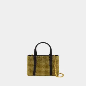 Bow Midi Shopper Bag - Kara - Mesh - Gold