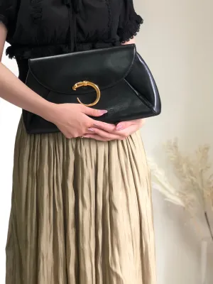 Cartier panthre Clutch Bag Black x Red Vintage Old pbnzgn