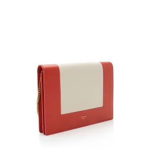Celine Lambskin Frame Evening Clutch on Chain (SHF-rUHcBH)