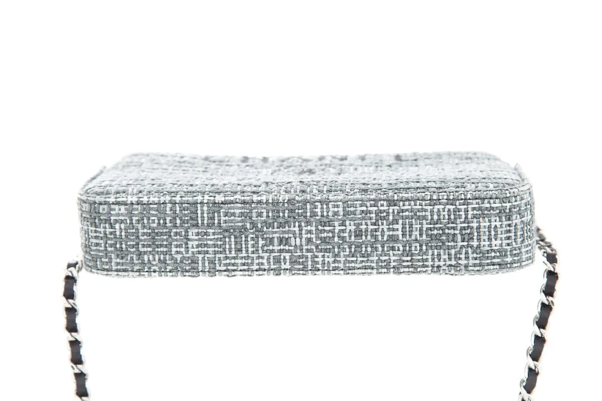 Chanel 2018 Grey Deauville Clutch on Chain Handbag