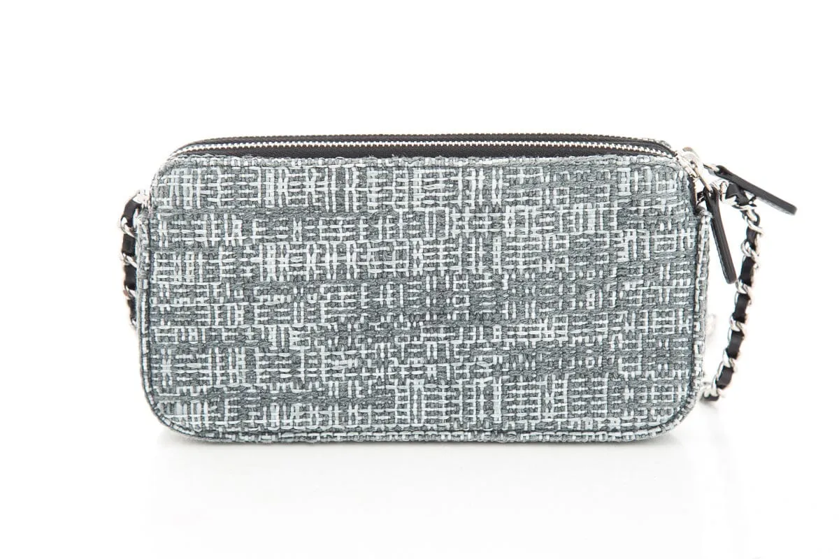 Chanel 2018 Grey Deauville Clutch on Chain Handbag