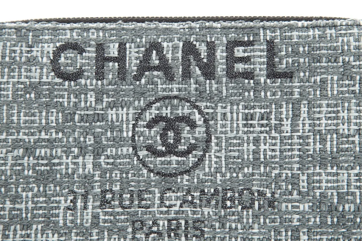 Chanel 2018 Grey Deauville Clutch on Chain Handbag