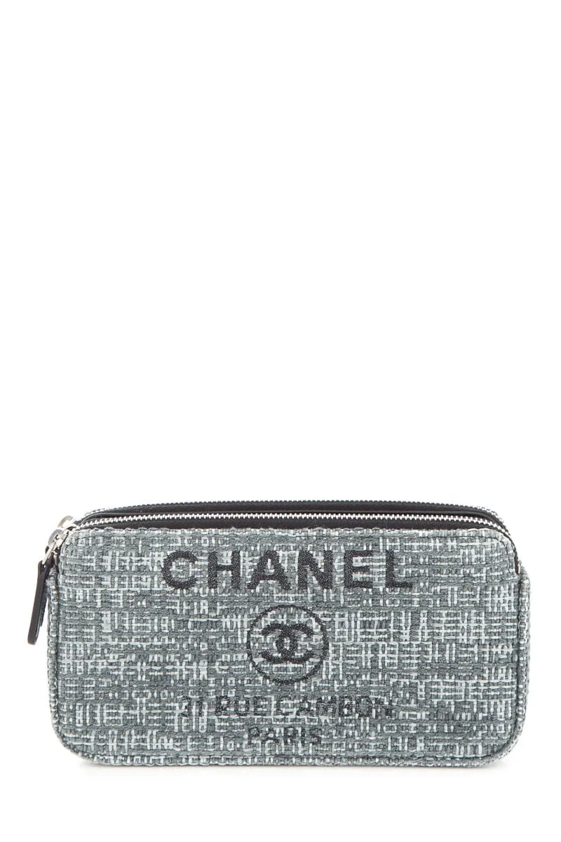 Chanel 2018 Grey Deauville Clutch on Chain Handbag