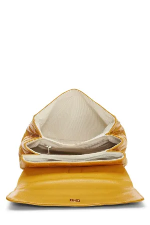 Chanel,  Yellow Quilted Caviar Backpack, Yellow