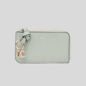 CHLOE Alphabet Flat Wallet Sea Grass CHC21WP944F57