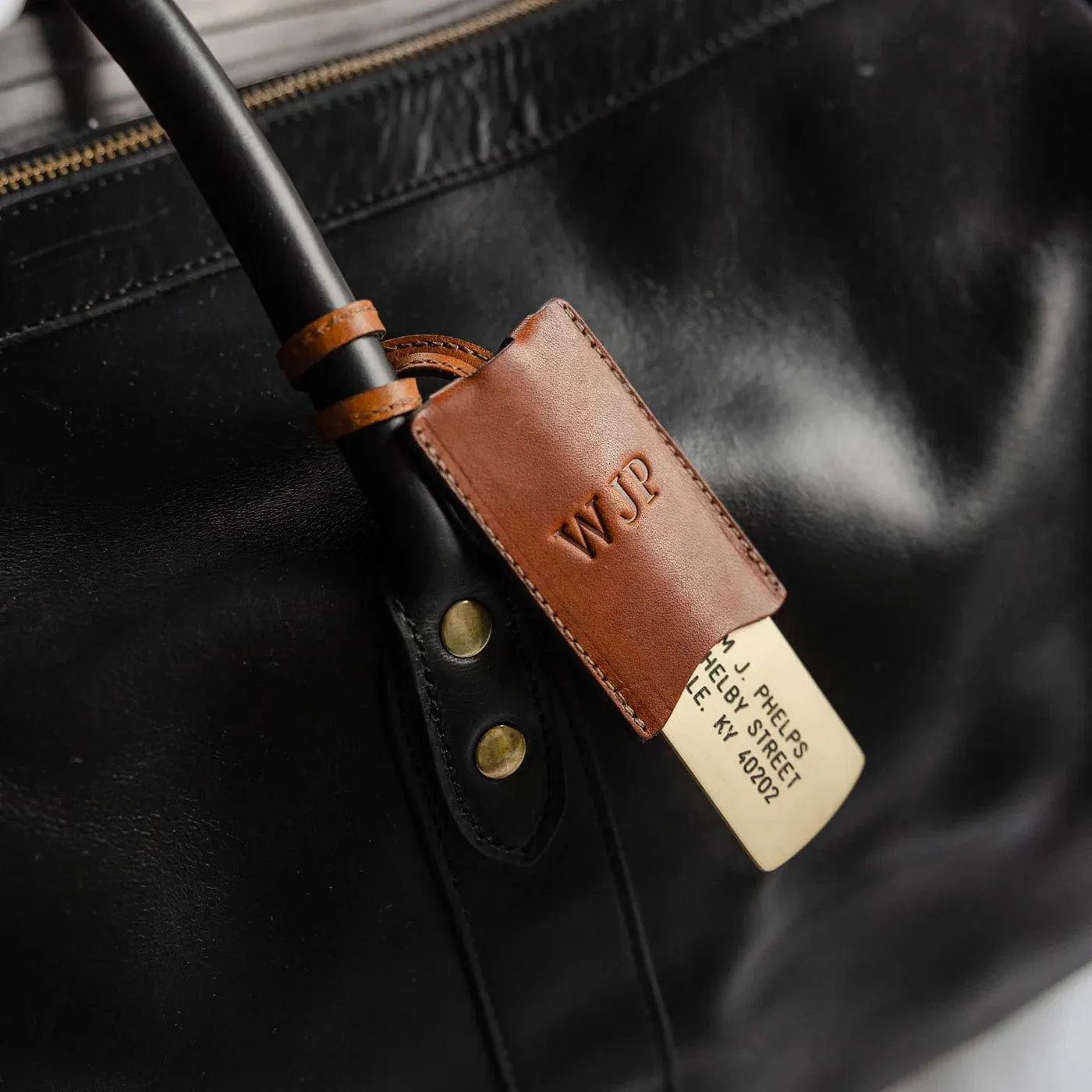 Clayton & Crume Solid Brass Luggage Tag