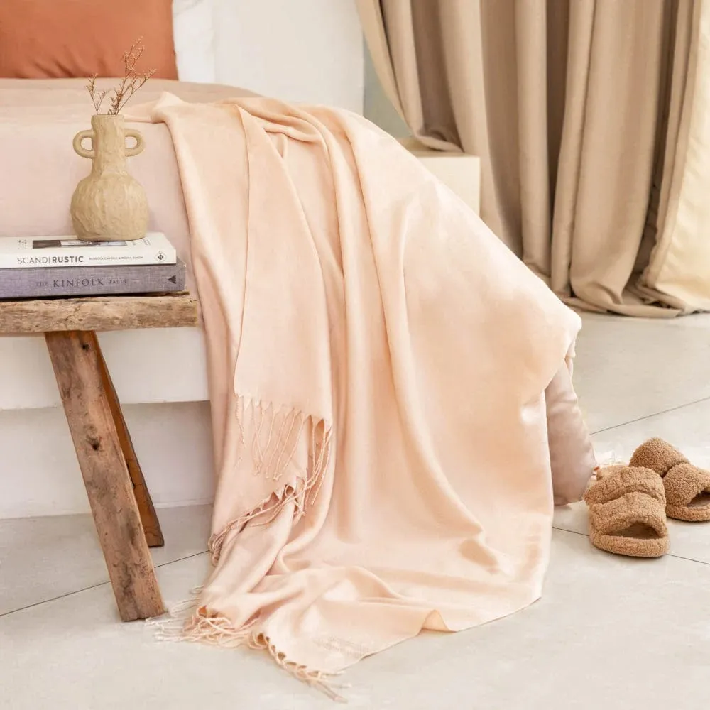Ettitude CleanBamboo Vegan Cashmere Woven Throw Blanket