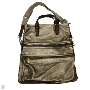 Handbag Leather By Fossil, Size: Medium