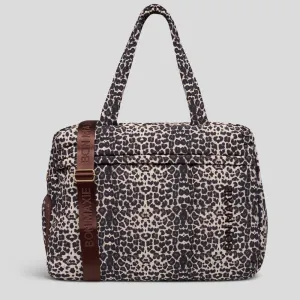 Large Weekender Nylon Duffel Bag -- Leopard
