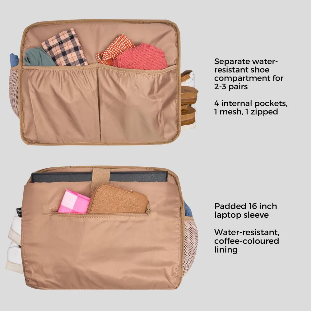 Large Weekender Nylon Duffel Bag -- Leopard