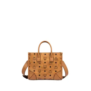 MCM Women's München Tote bag in Visetos and Nappa Leather