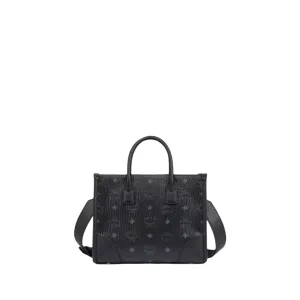 MCM Women's München Tote bag in Visetos and Nappa leather.
