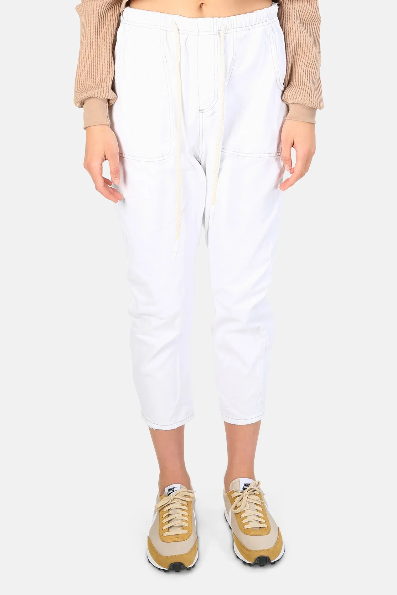 Shabby Kingpins Boyfriend Jean White Beauty
