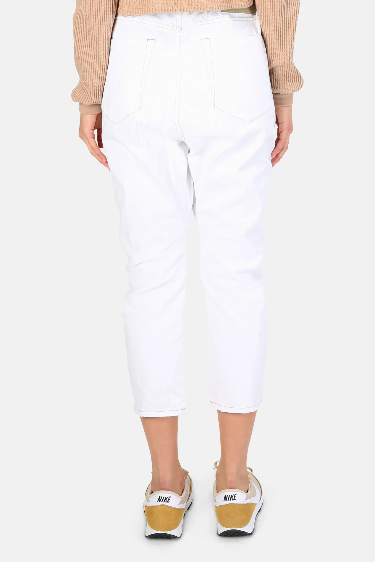Shabby Kingpins Boyfriend Jean White Beauty