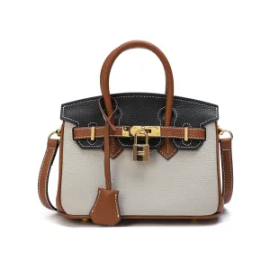 Tiffany & Fred Alligator Embossed Leather Mini Satchel/ Shoulder Bag