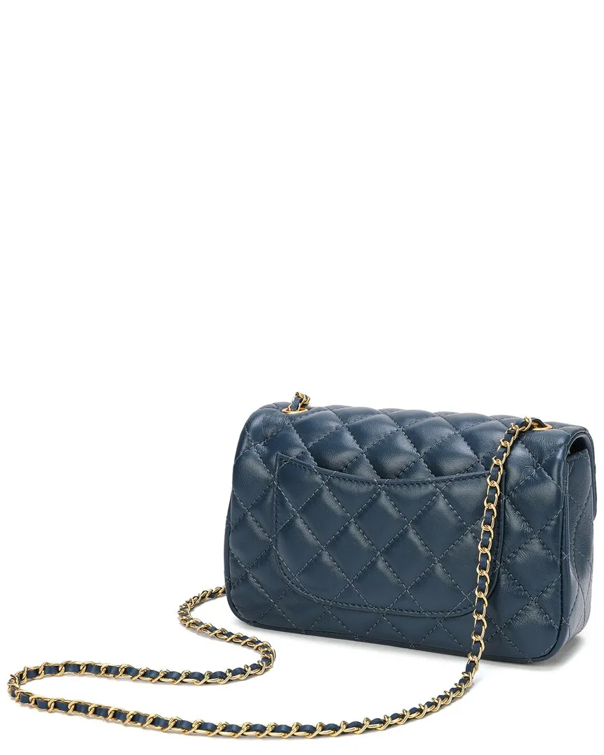Tiffany & Fred Quilted Leather Crossbody Shoulder Bag