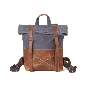 Waxed Canvas Strap Backpack