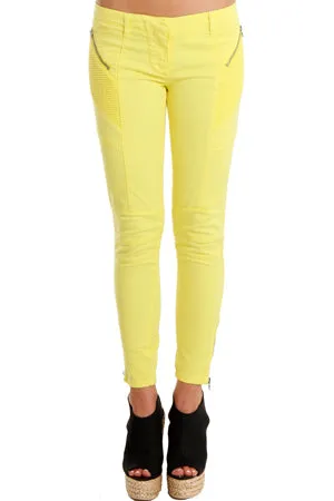 Yellow Pierre Balmain Moto Jean